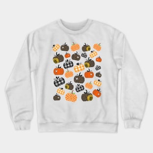 Cute and Funny Pumpkin Pattern - Halloween Crewneck Sweatshirt